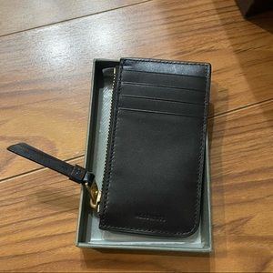 AllSaints Little Marlborough Leather Cardholder | one size | color: black